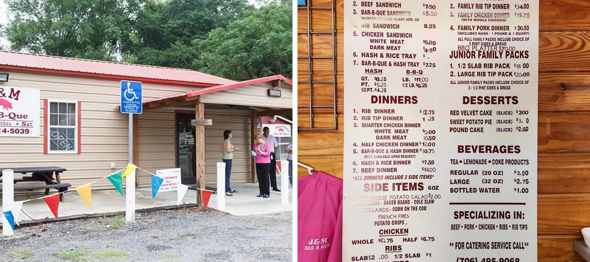 J & M Menu